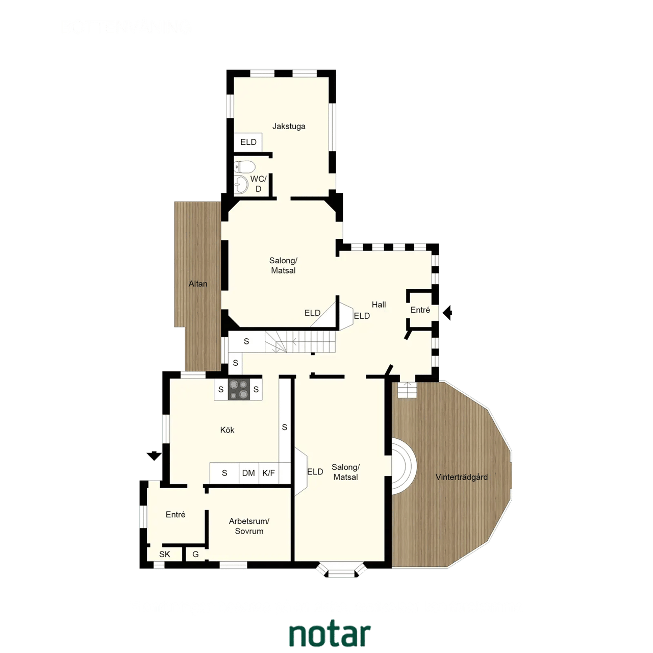 Floor plan for Sjövägen 11