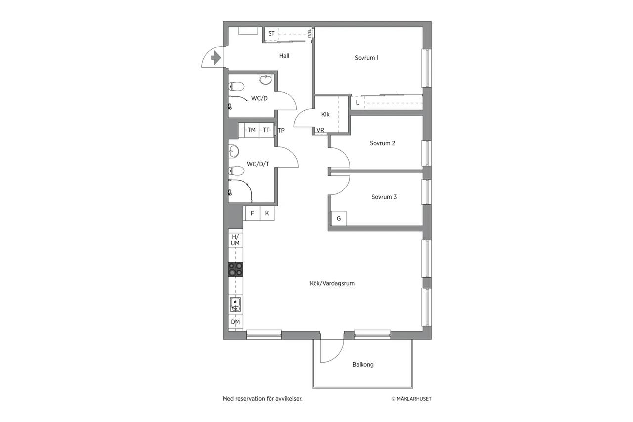 Floor plan for Myntbacken 15