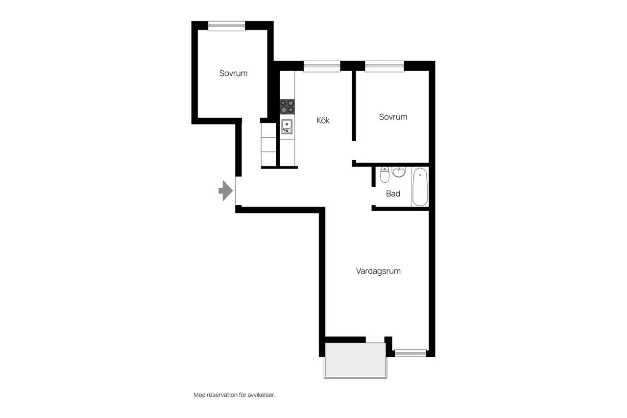 Floor plan for Skogshyddegatan 33