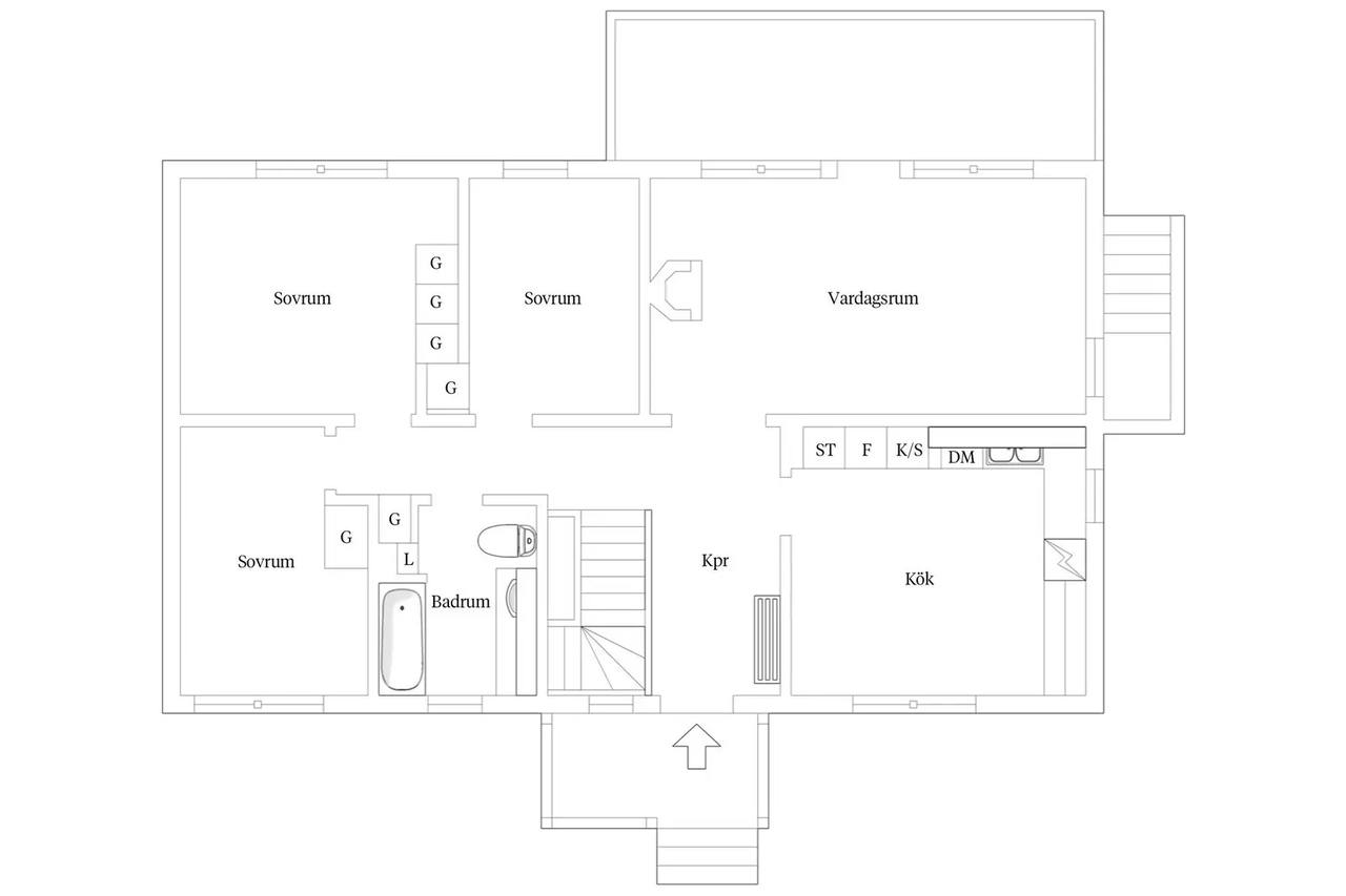 Planritning för Kölmarsvägen 7