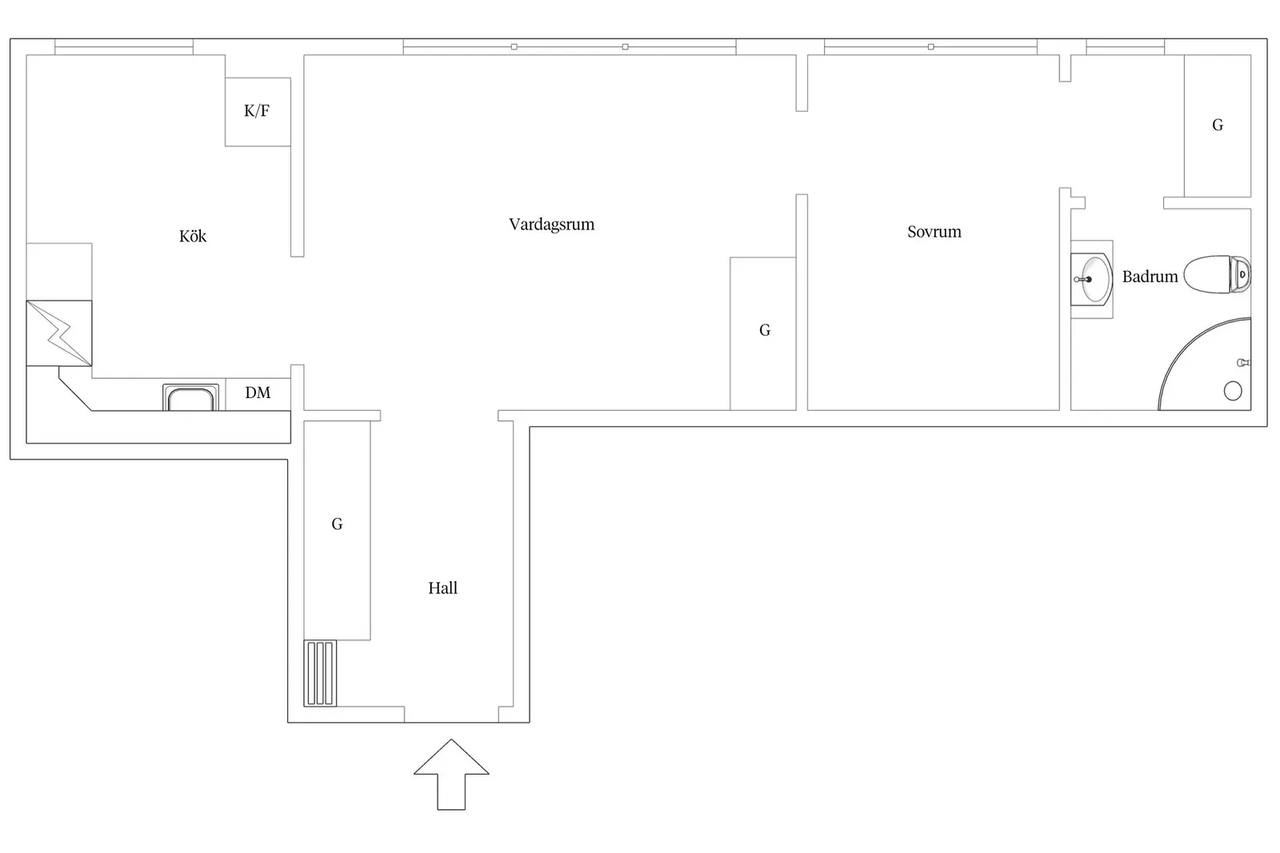 Floor plan for Gröna gatan 65