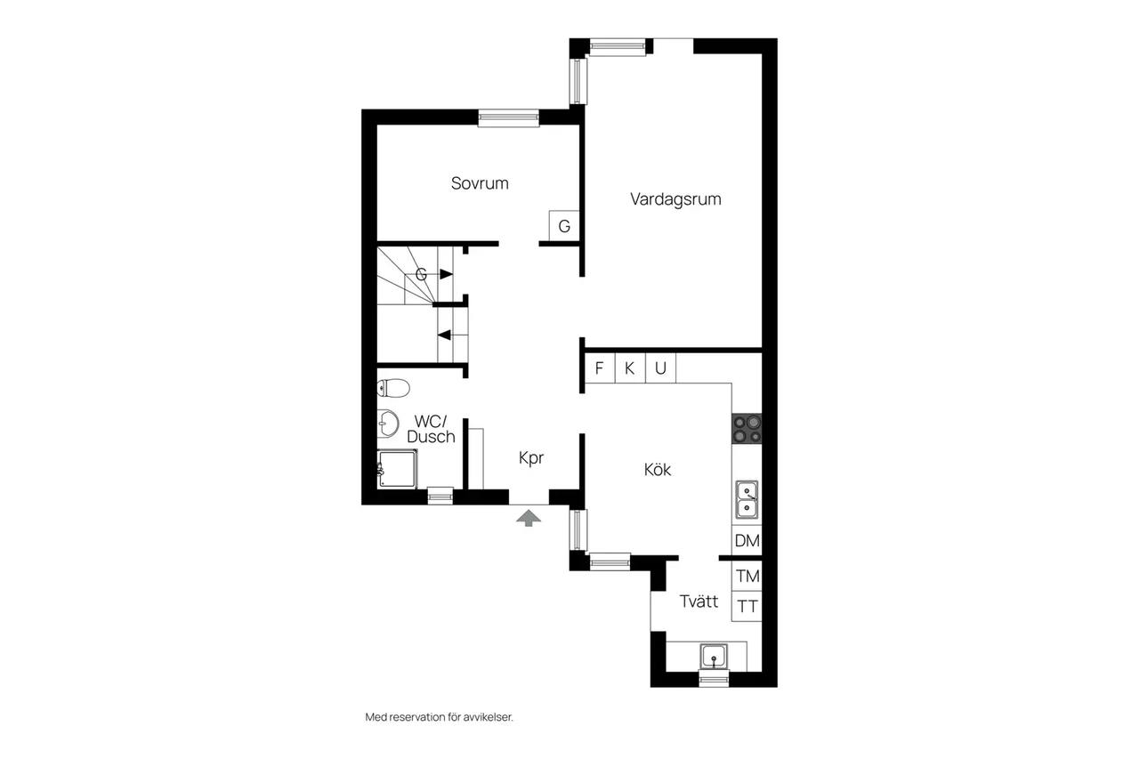 Floor plan for Storkullsgränd 3