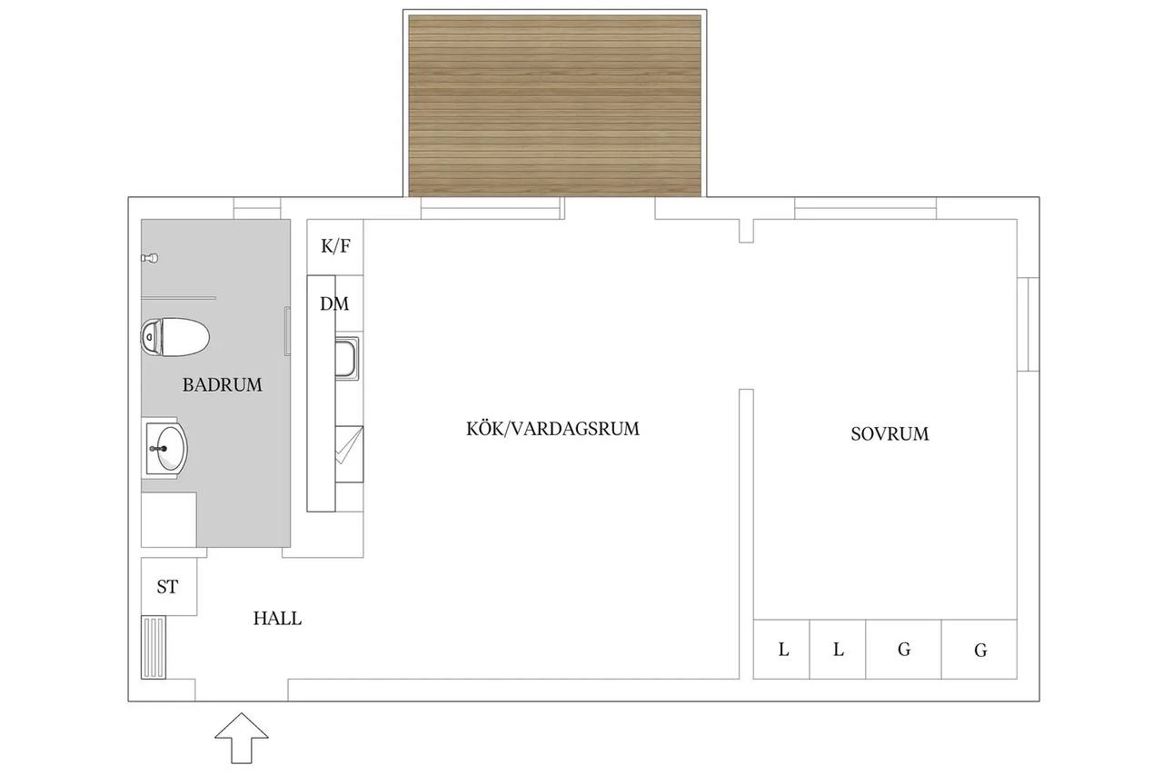 Floor plan for Parternas gränd 43