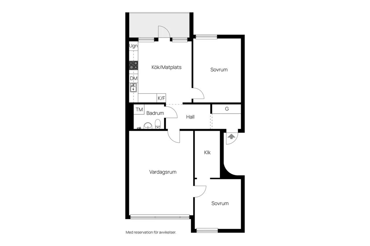 Floor plan for Västmannagatan 18