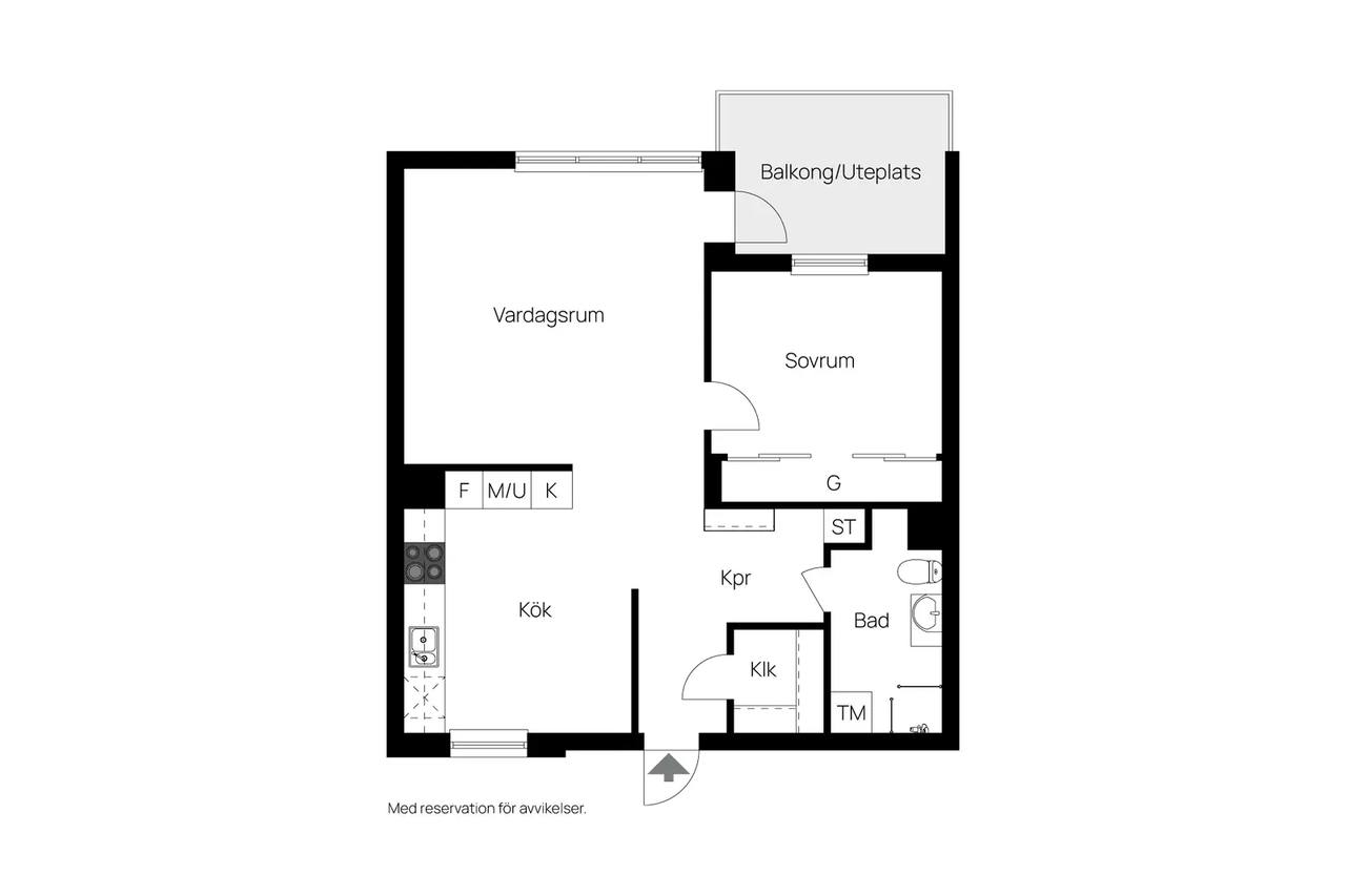 Planritning för Ostvägen 45a