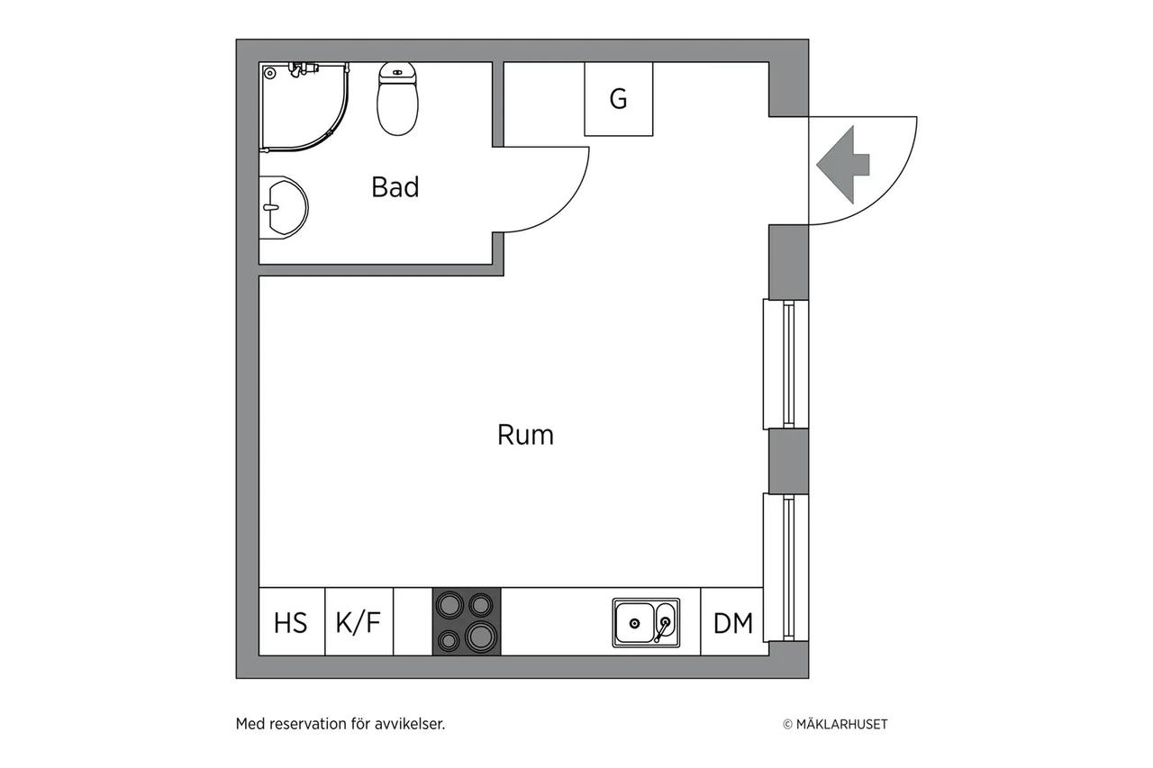 Floor plan for Elias Lönnrots väg 5c