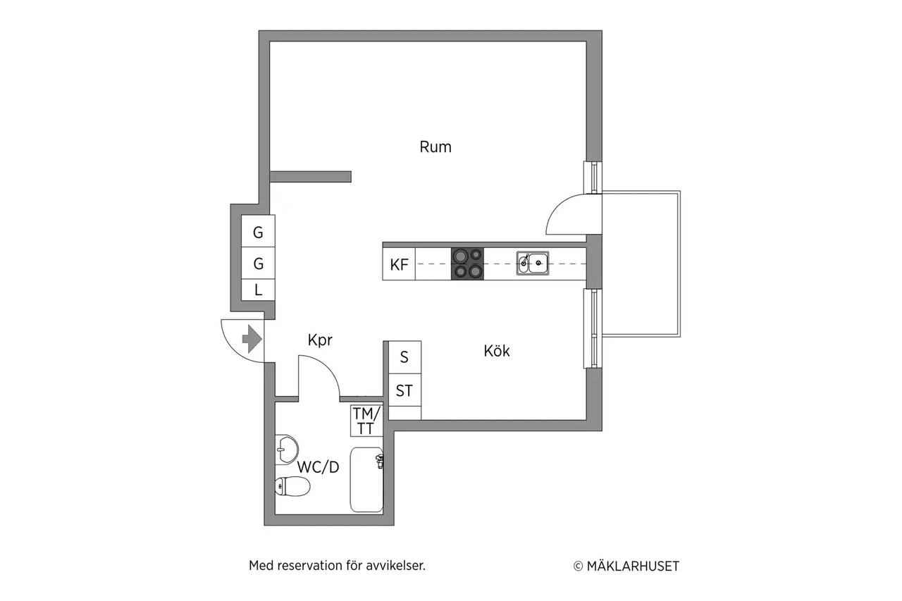 Planritning för Utmarksvägen 5a