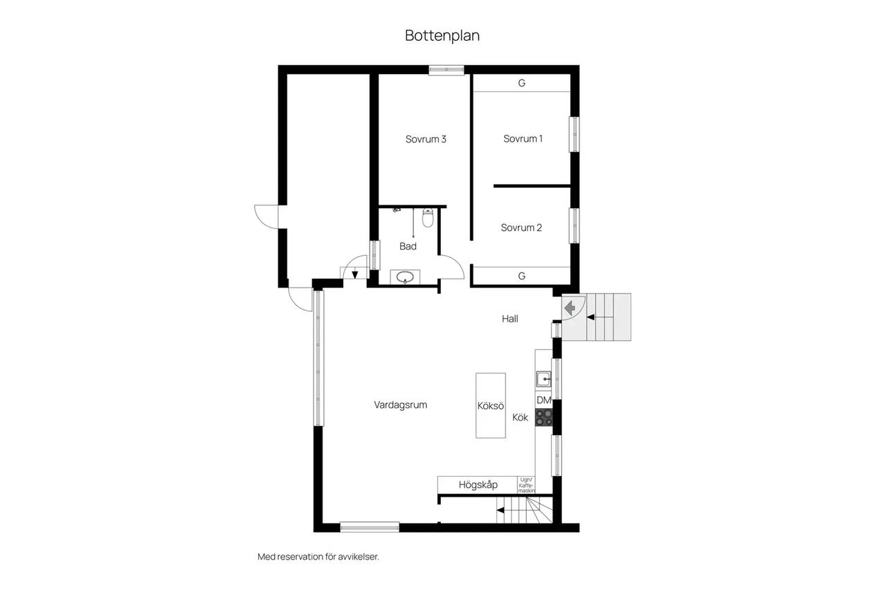 Planritning för Nordvästgatan 37