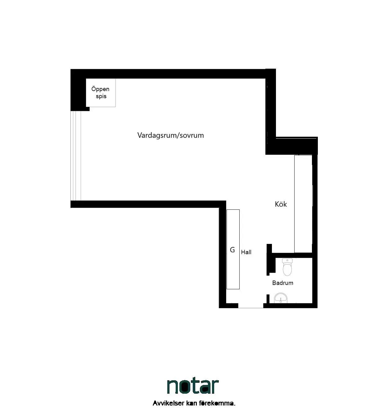 Floor plan for Rindögatan 6