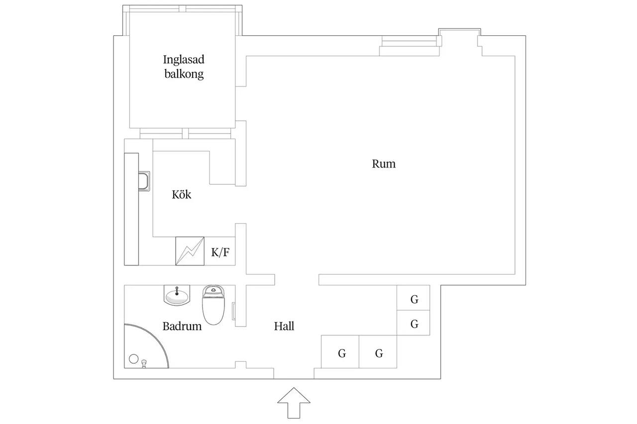 Floor plan for Arvesgärde 6