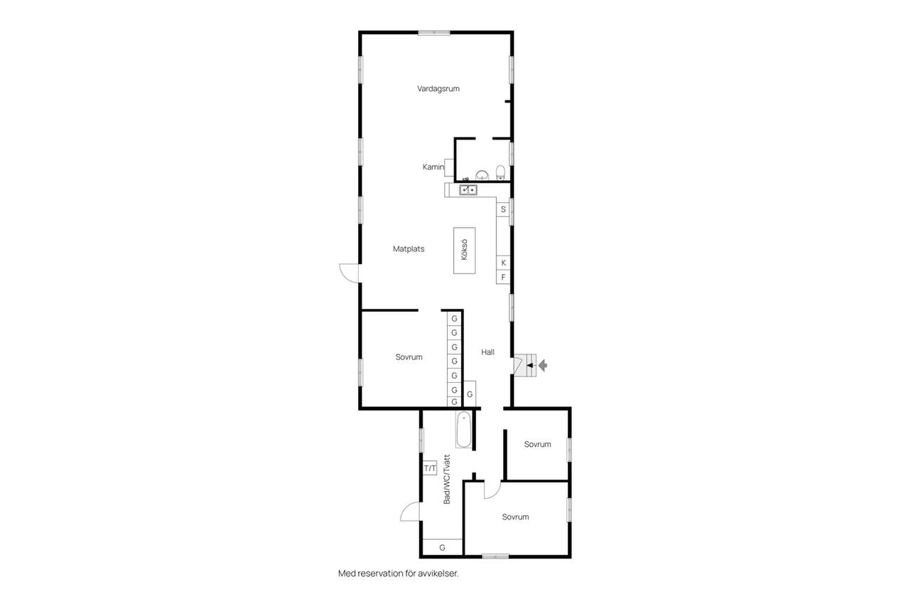 Floor plan for Kajutvägen 5