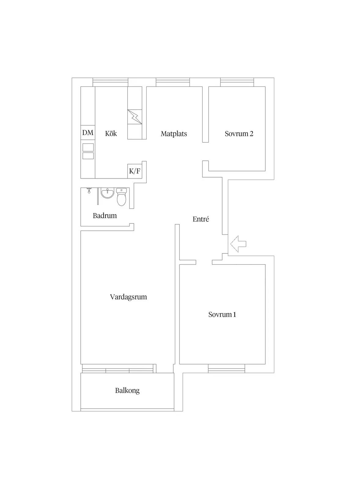 Floor plan for Kruthornsvägen 22B