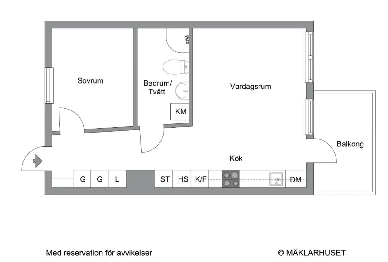 Floor plan for Gamla Enköpingsvägen 174