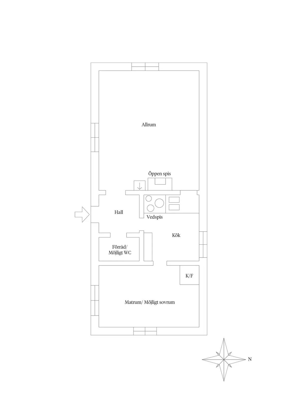 Planritning för Gistad Asplund 1