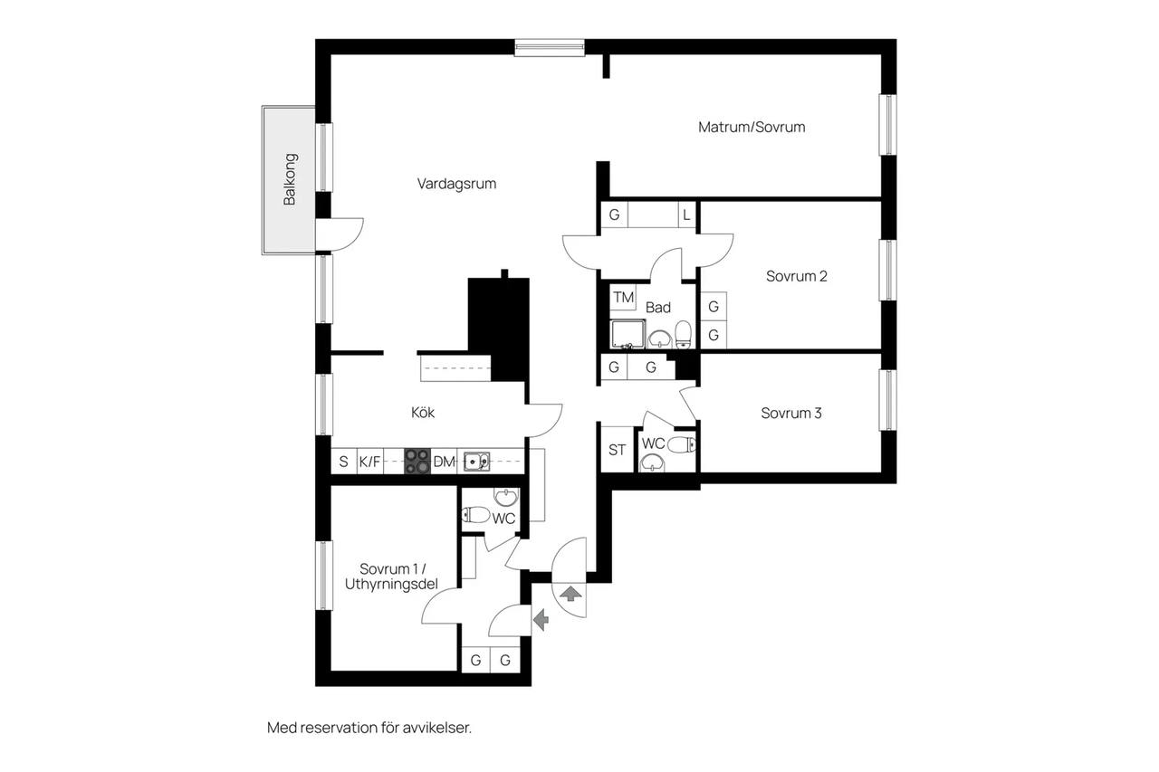 Planritning för Storgatan 16