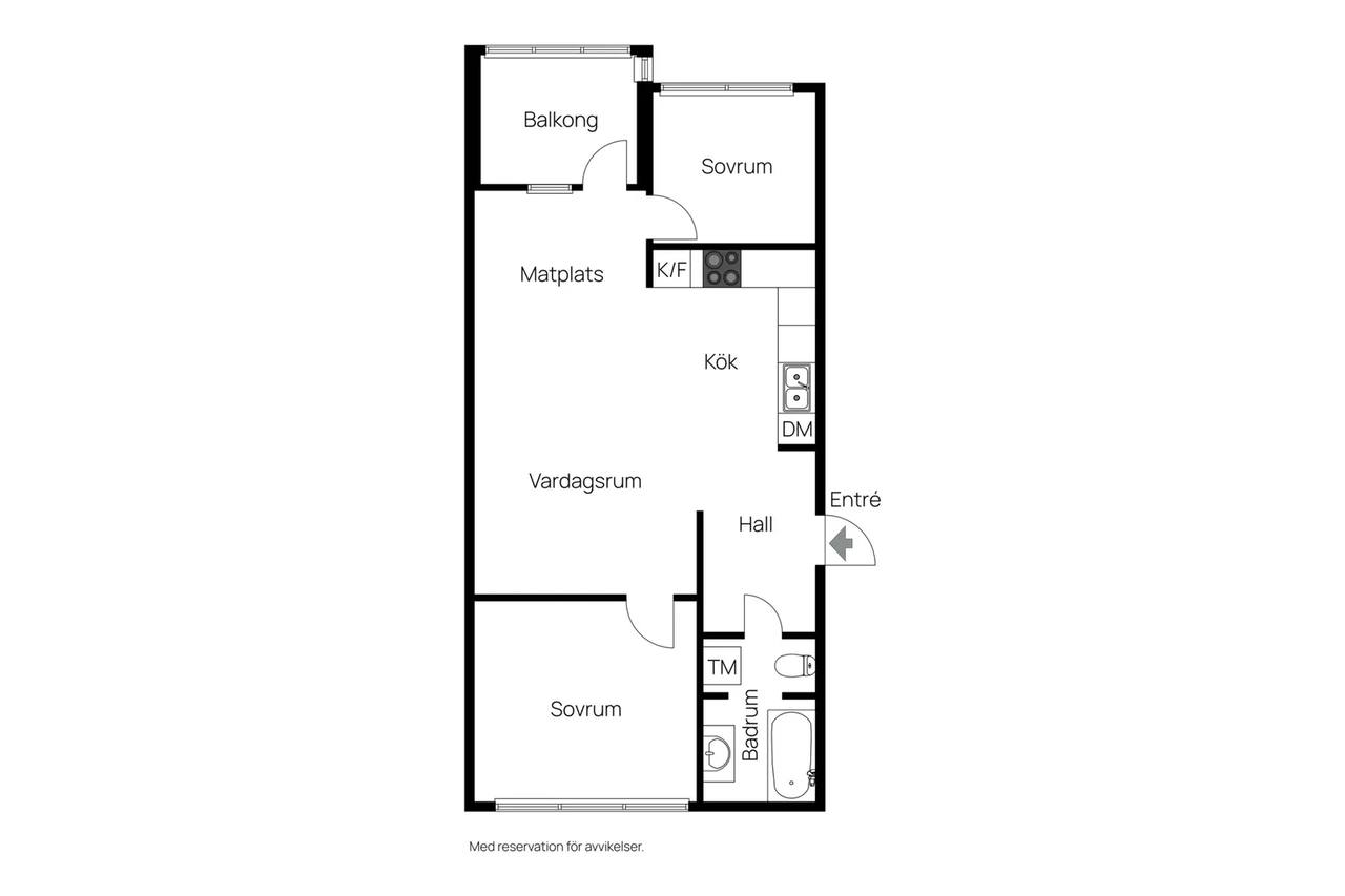 Floor plan for Umeågatan 20d