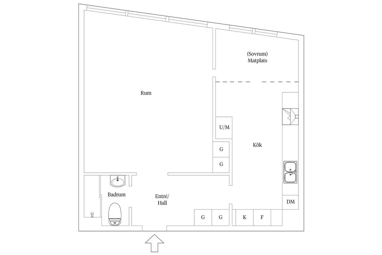 Floor plan for Fridhemsgatan 18B
