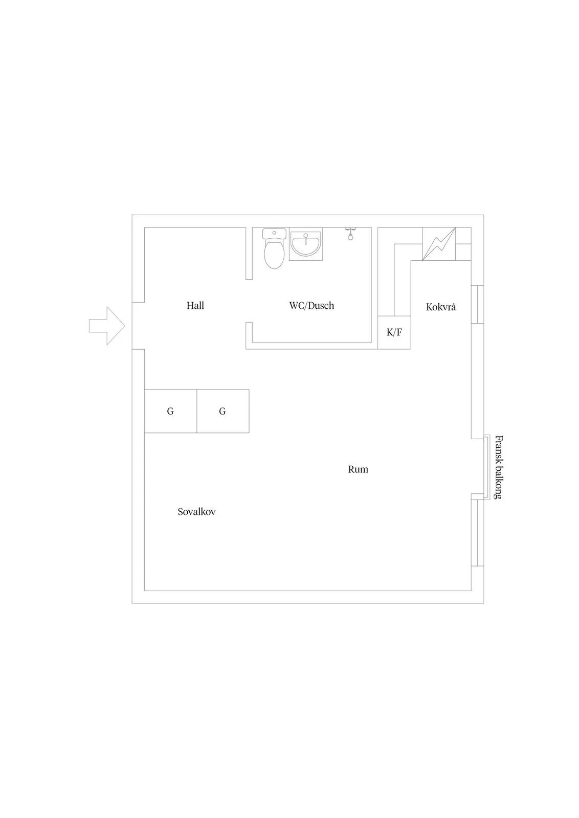 Floor plan for Centralvägen 11C