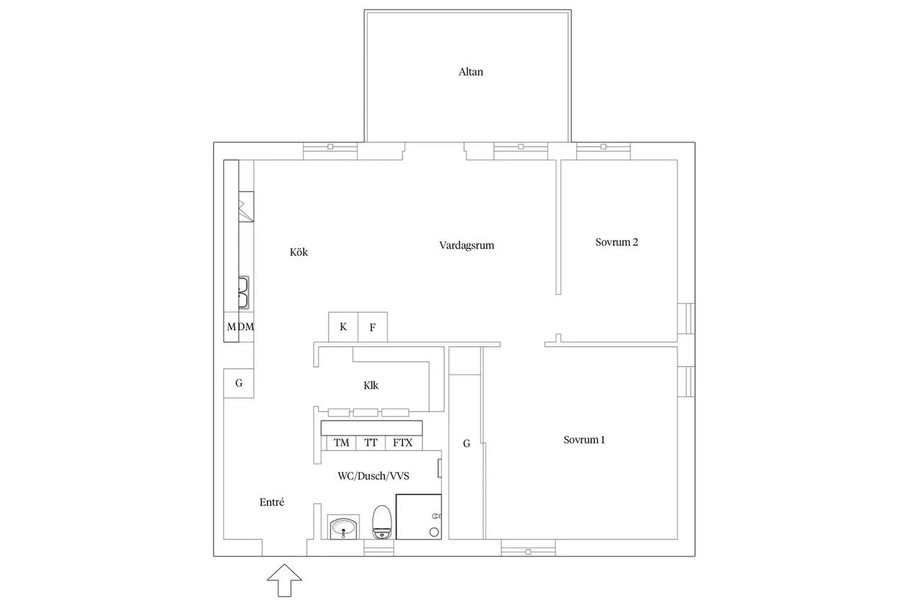 Planritning för Odlingsgatan 45