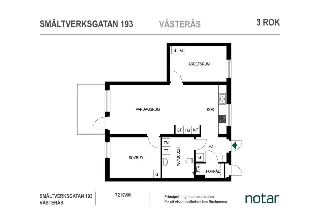 Planritning för Smältverksgatan 193