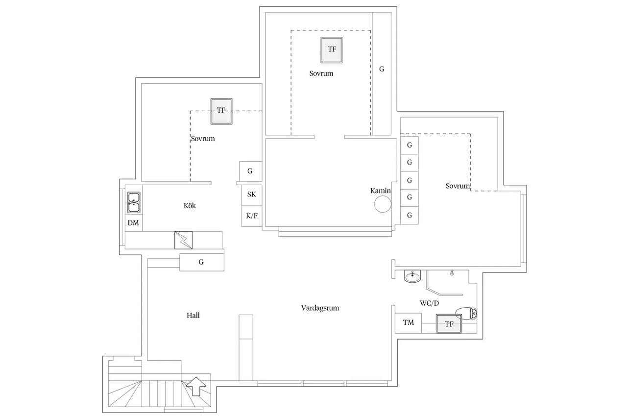 Floor plan for Bäckeliden 1B