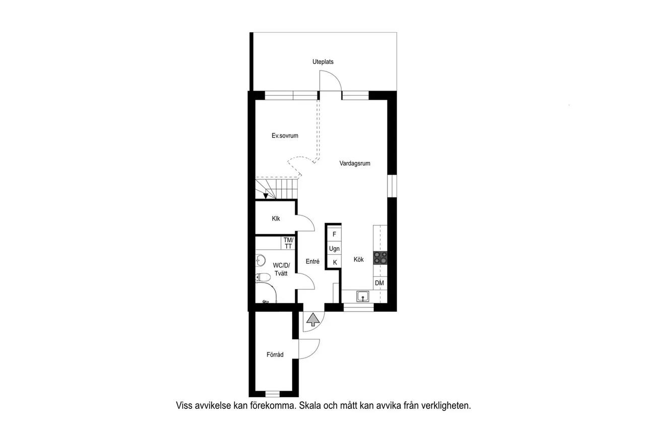 Planritning för Arningetorpsvägen 11B