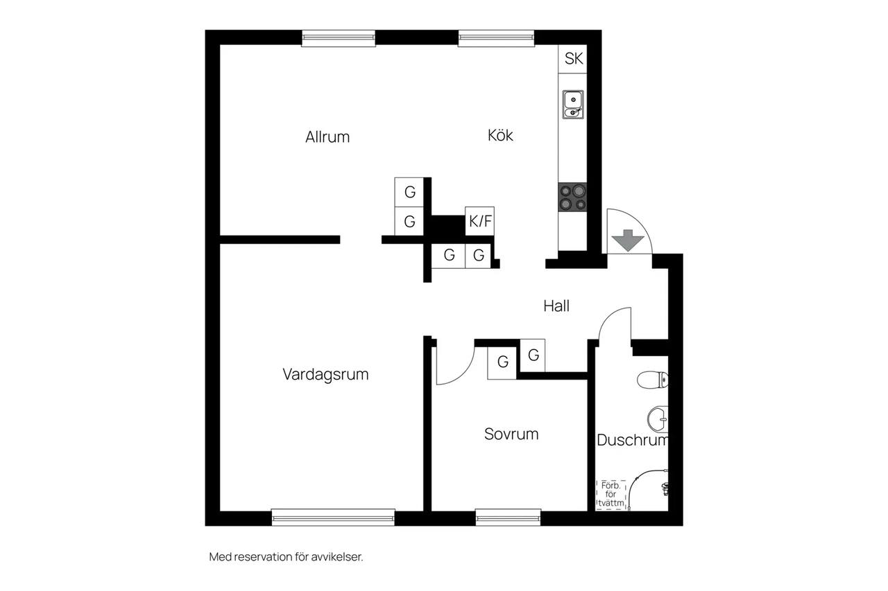 Planritning för Långgatan 26