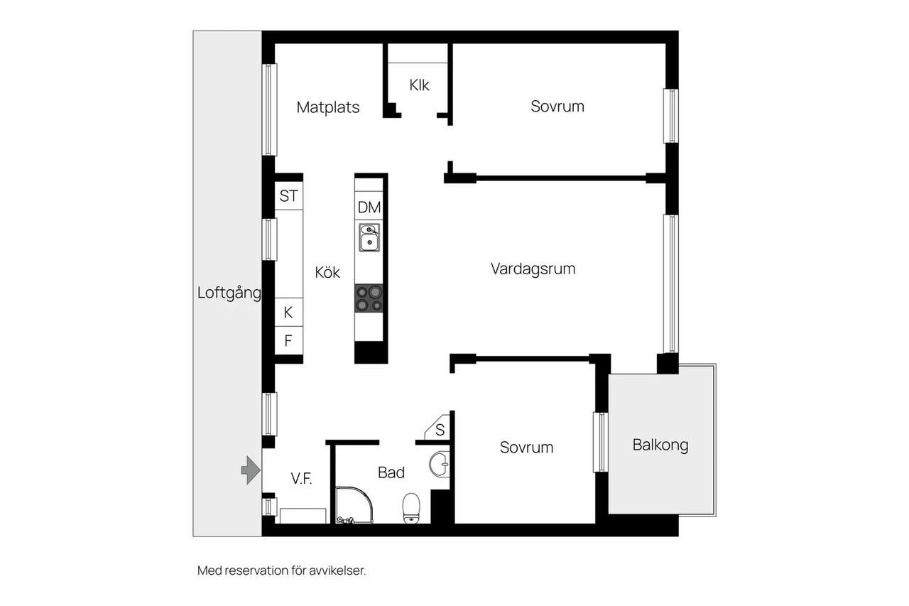 Floor plan for Ostvägen 45A