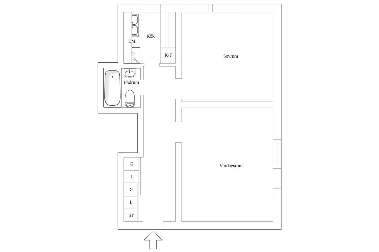 Planritning för Måsvägen 5A