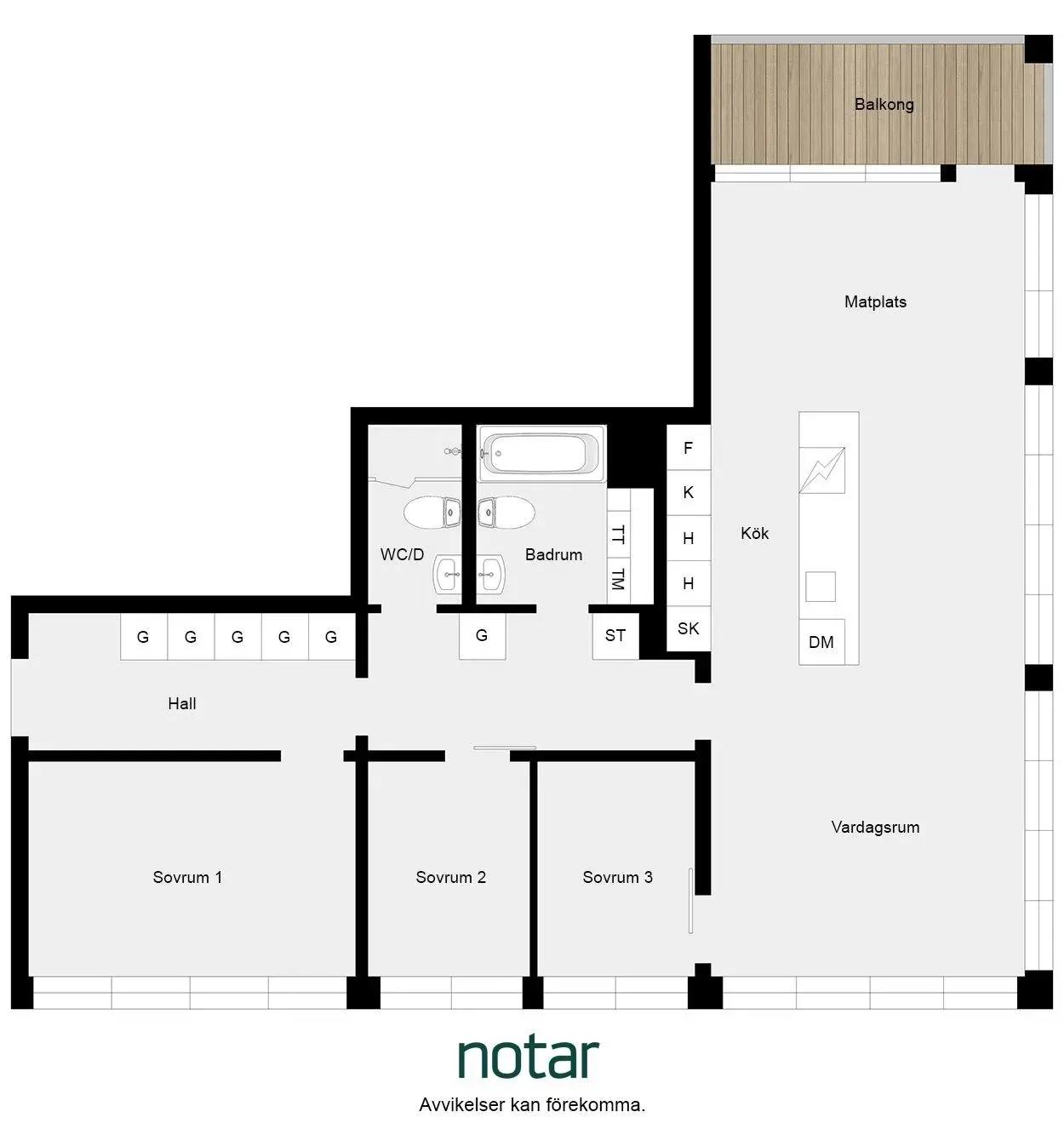 Floor plan for Tollareslingan 3, 4tr