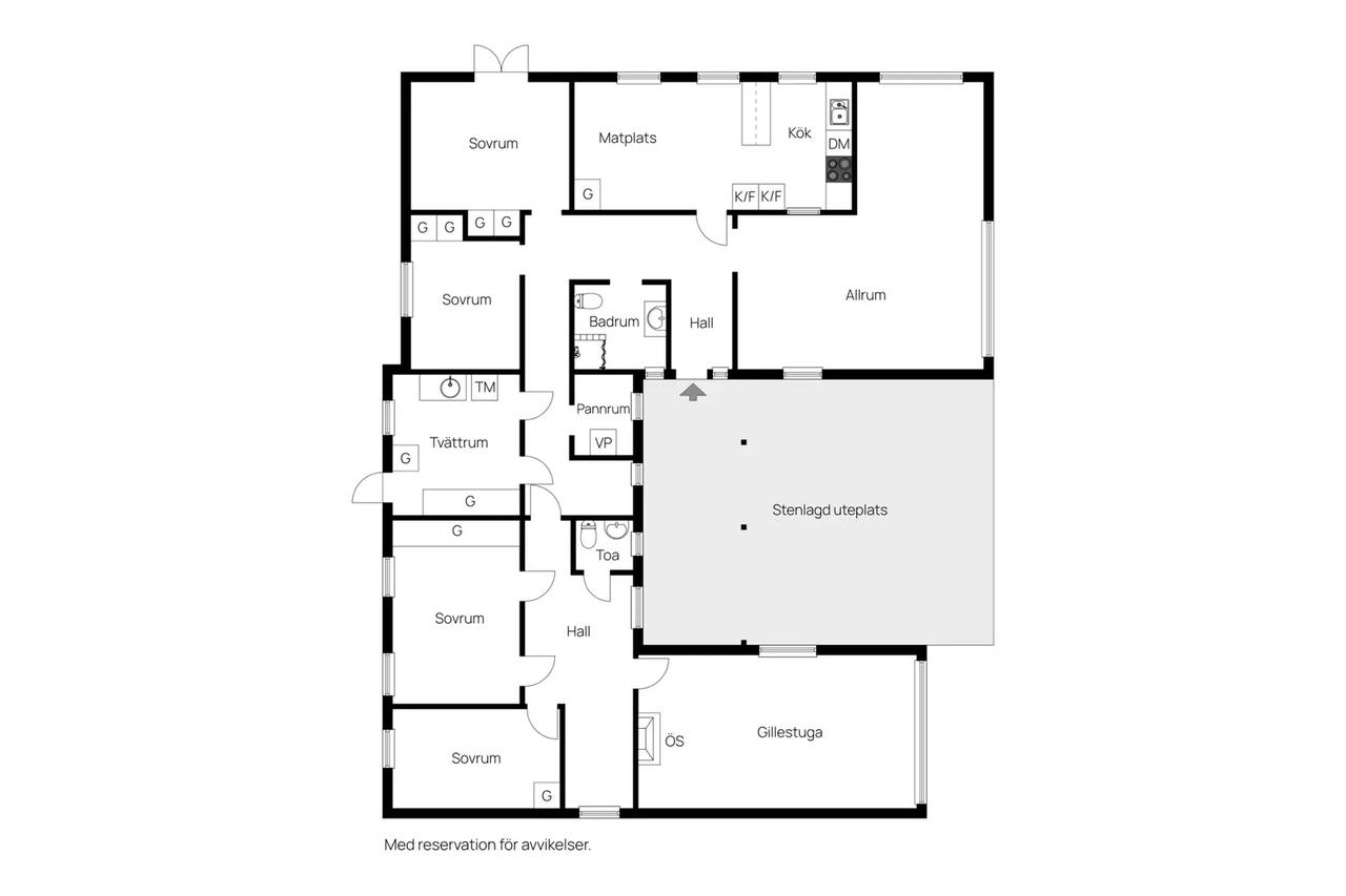 Floor plan for Tallgatan 1