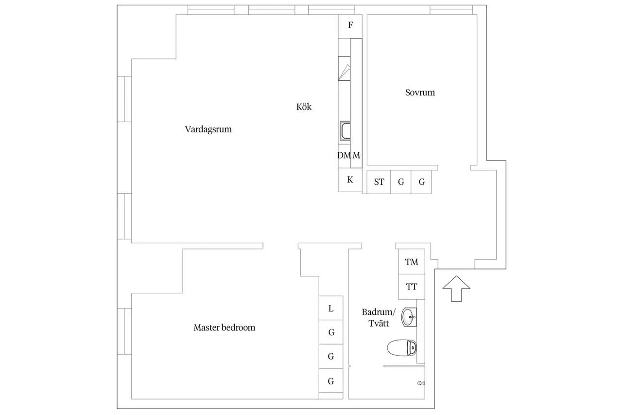 Floor plan for Lodjursstråket 1