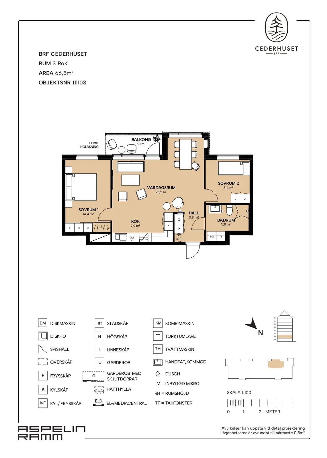 Floor plan for Professorsgatan 3