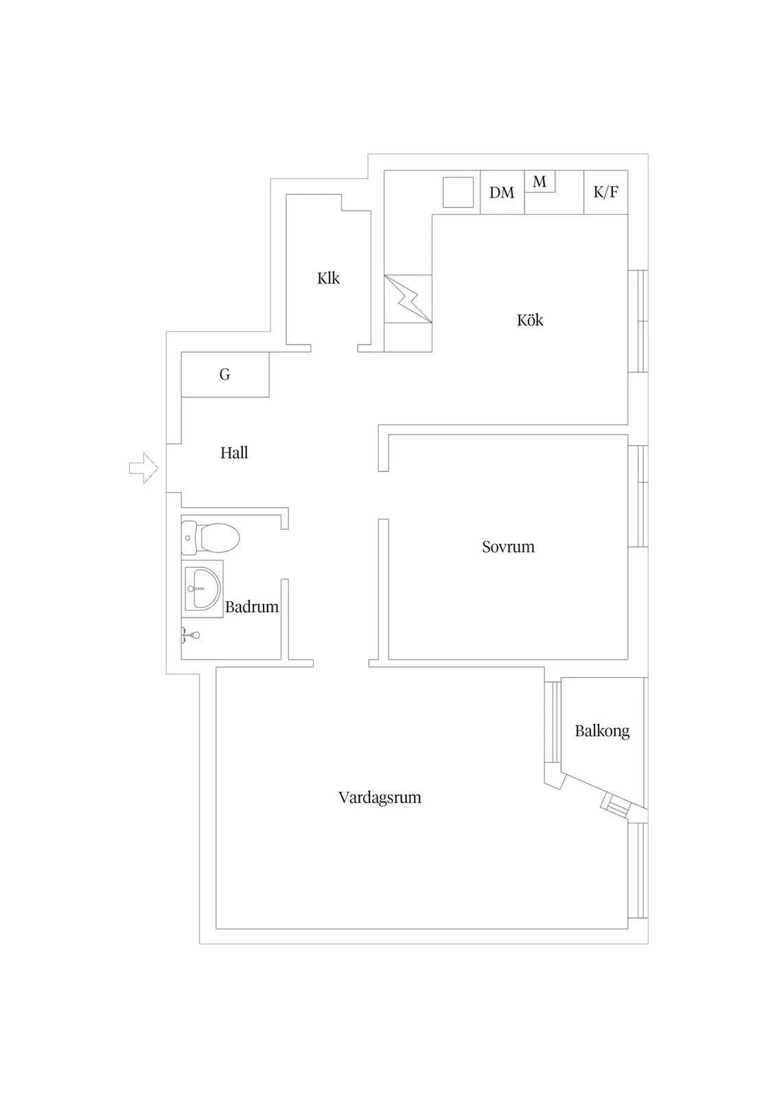 Planritning för Munkhagsgatan 74