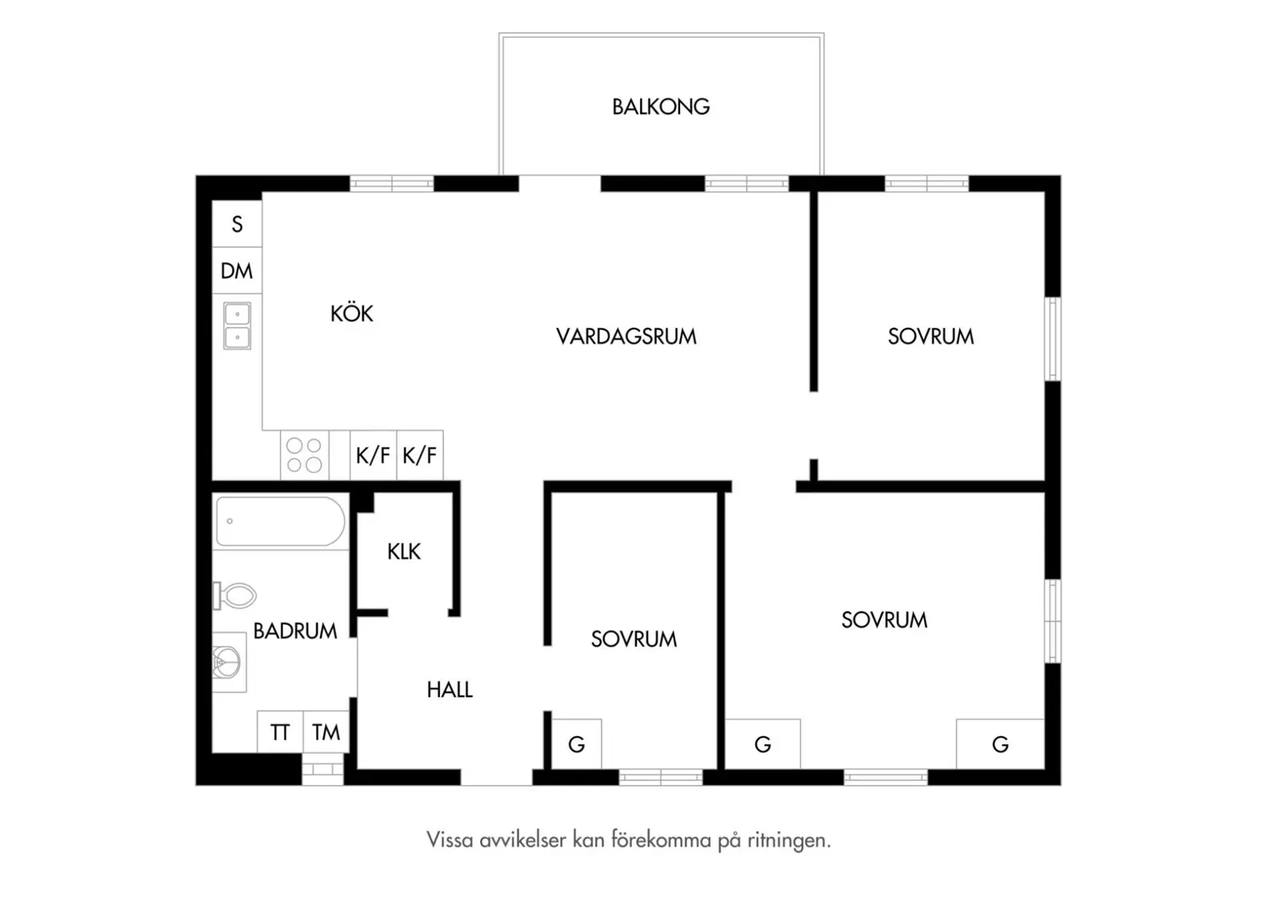 Floor plan for Rosentorpsvägen 14