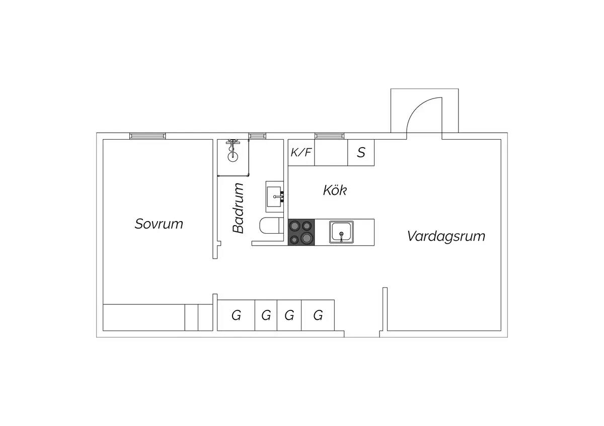 Floor plan for Ringvägen 57