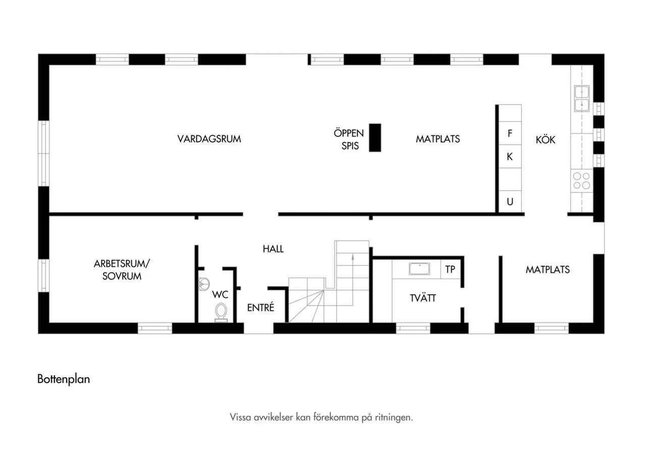 Floor plan for Västervångsgatan 4