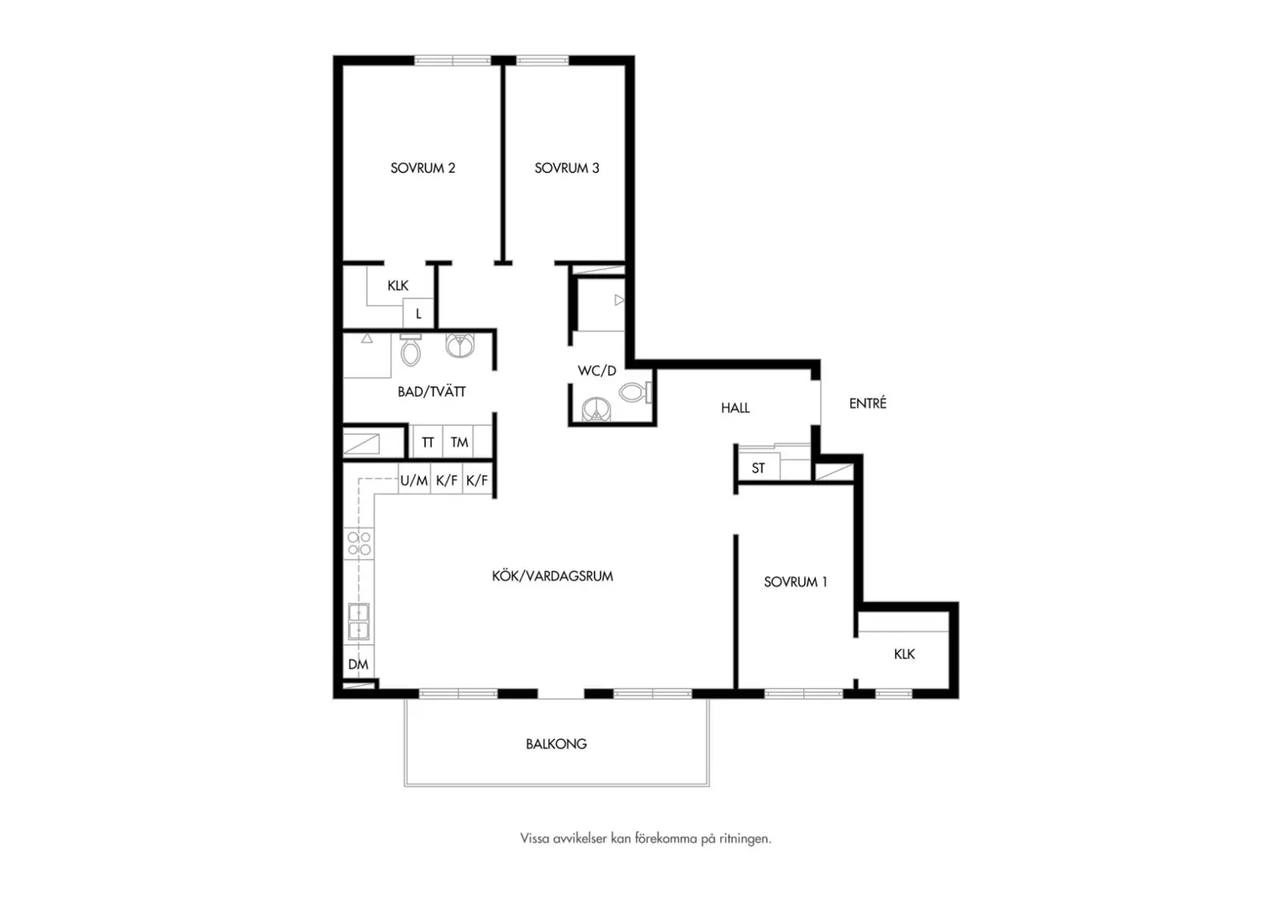 Floor plan for Packhusgatan 21B