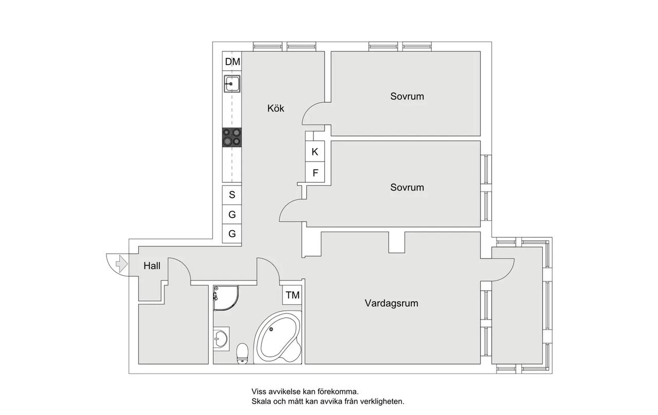 Planritning för Skarpövägen 27