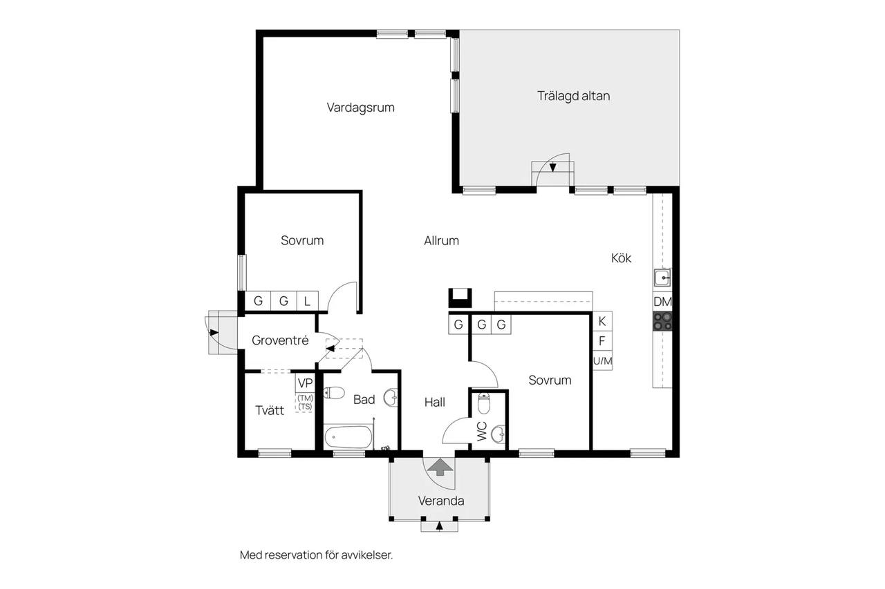 Floor plan for Mjölkgatan 3
