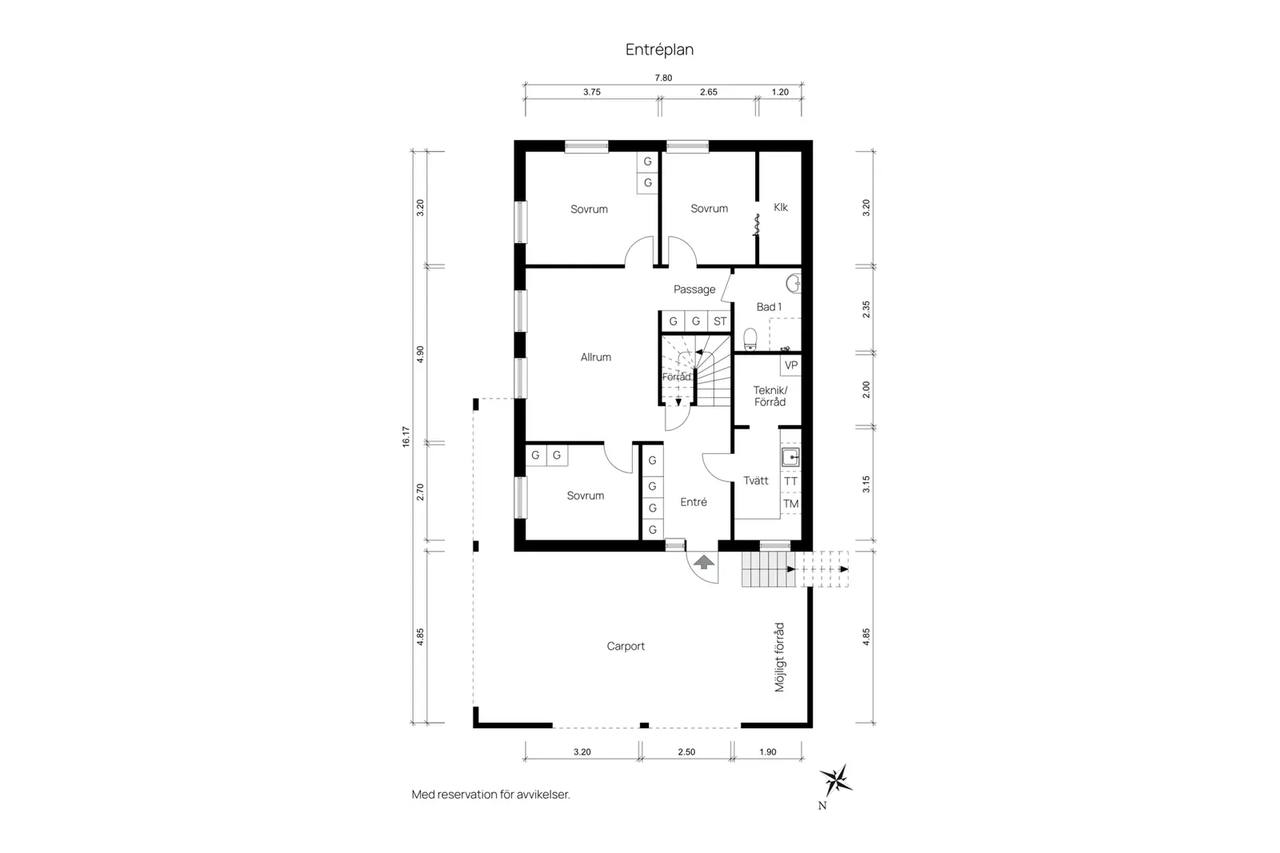 Floor plan for Lövkullavägen 21