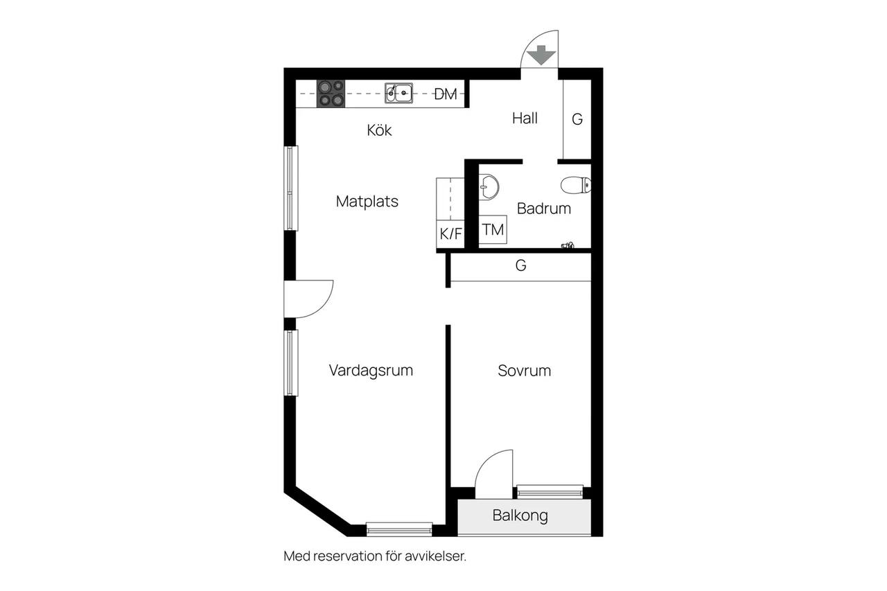 Planritning för Råbyvägen 57C