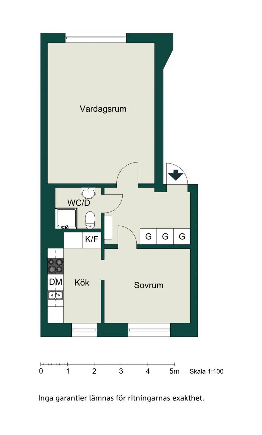Floor plan for Ståthållaregatan 30B