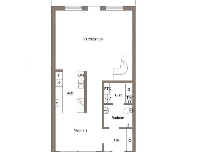 Planritning för Rallarrosvägen 5 C