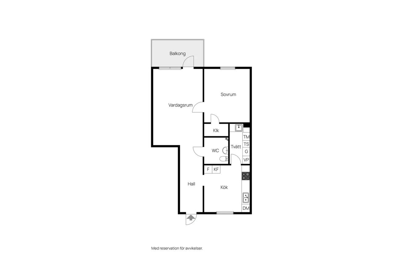 Floor plan for Hultavägen 3P