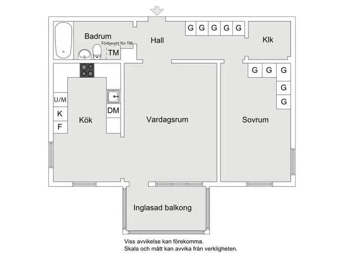 Planritning för Vinggatan 14, 5tr