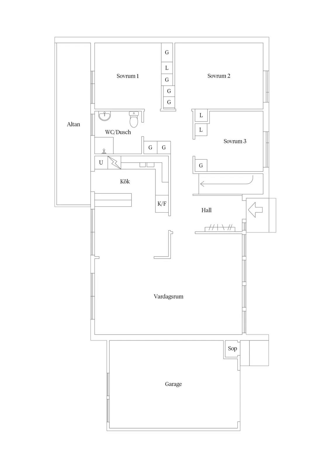Floor plan for Skultunagränd 11