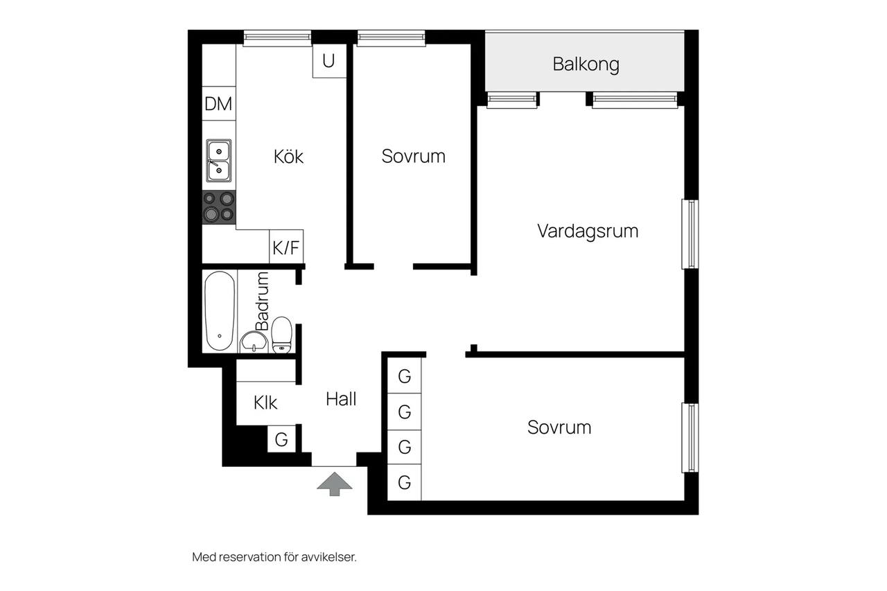 Floor plan for Sveagatan 64a