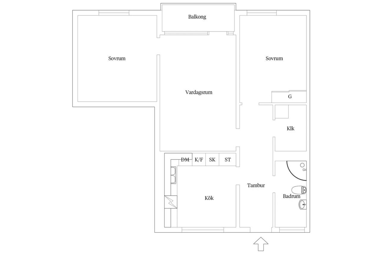 Floor plan for Ekebygatan 2