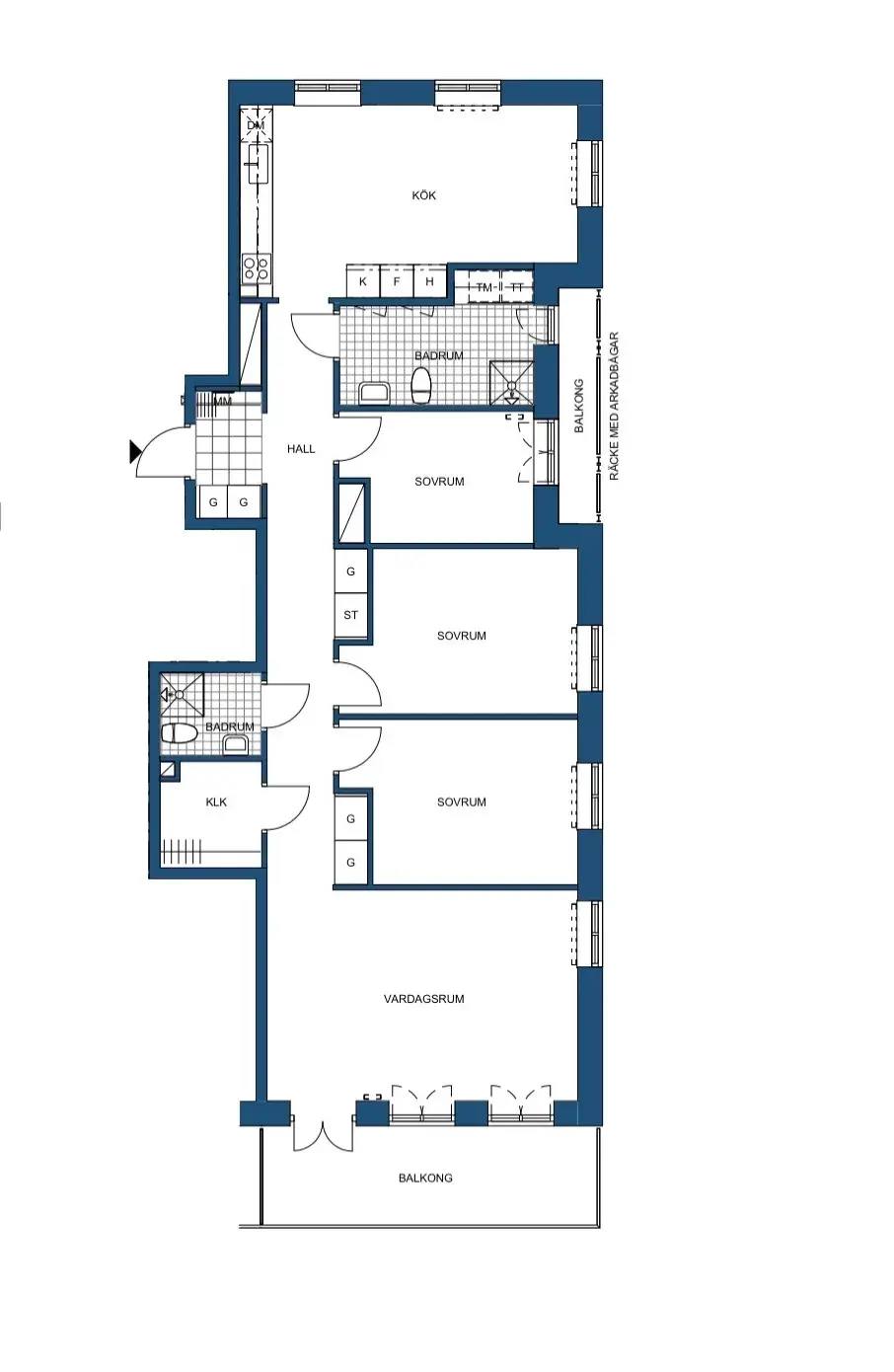 Floor plan for Kalvshällavägen 36